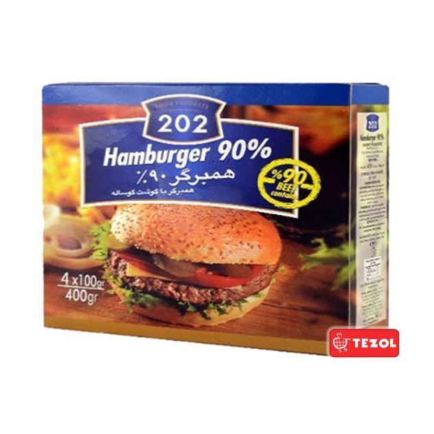 همبرگر کلاسیک ۲۰۲ ۹۰% گوشت-۴۰۰ گرمی