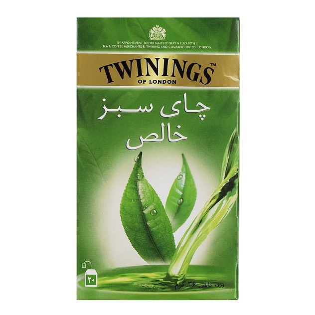 چای سبز کیسه ای گلستان جعبه  مقوایی ۲۰ عددی ۳۶ g تویینیگز